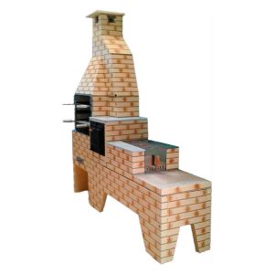 Conjunto Churrasqueira + forno e fogão à lenha