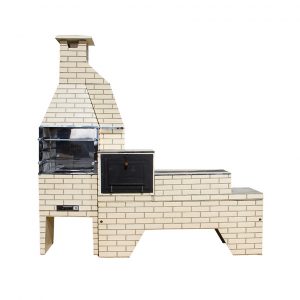 Conjunto Churrasqueira + forno e fogão à lenha