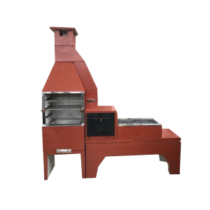 Conjunto Retro Churrasqueira + forno e fogão à lenha